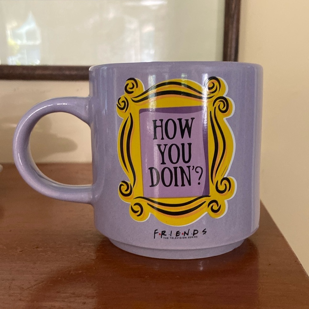 Friends TV Show How You Doin? Joey 13 oz Purple Coffee Mug Cup